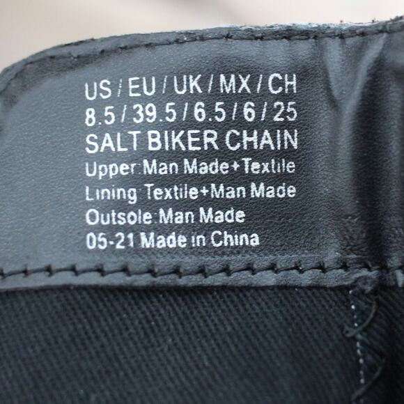 Reaction Kenneth Cole Salt Biker Chain Chelsea Boot Size 8.5 Buckle - Picture 6 of 6